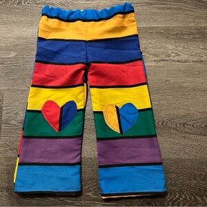 Children’s Rainbow Up-Cycled Handmade Vintage Pants Unisex Size 3T